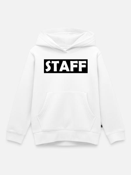 Staff - Kinder Premium Organic Hoodie - Weiß