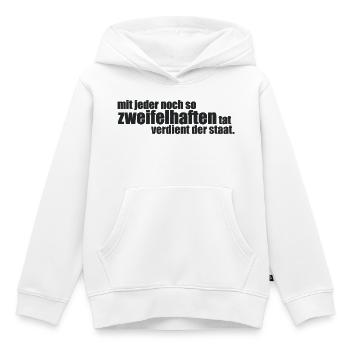 zweifelhafte Taten - Kinder Premium Organic Hoodie - Weiß - Vorne - AI Model Kid Female (0cm)