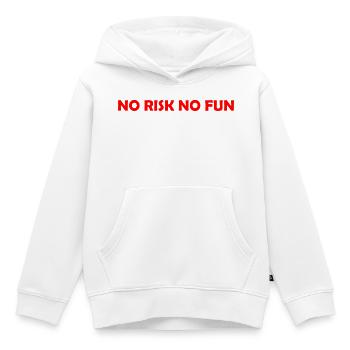 Fortune Favors the Brave - Kids Premium Organic Hoodie - white - Front - AI Model Kid Female (0cm)