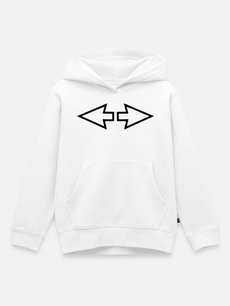 Pfeile - Kinder Premium Organic Hoodie - Weiß