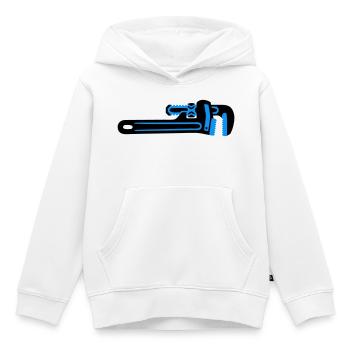 Pipe Wrench Tool Plumber - Kids Premium Organic Hoodie - white - Front - AI Model Kid Female (0cm)