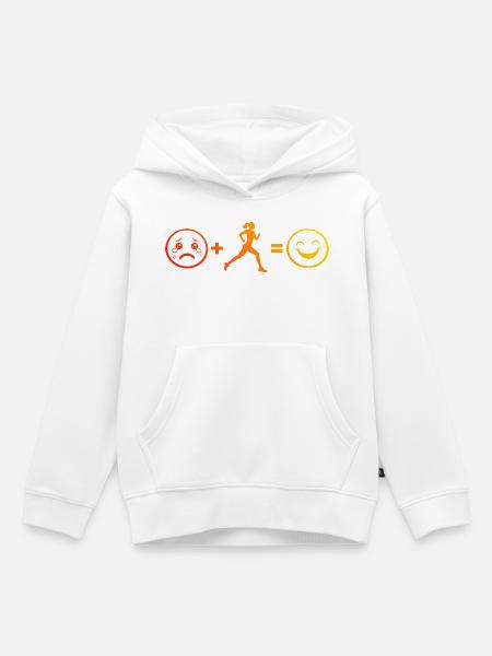 Geschenkidee für eine Running mit Running - Kinder Premium Organic Hoodie - Weiß