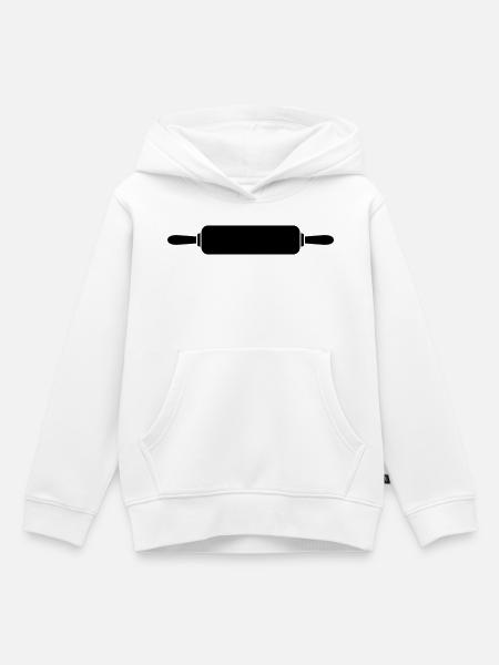 Nudelholz - Kinder Premium Organic Hoodie - Weiß