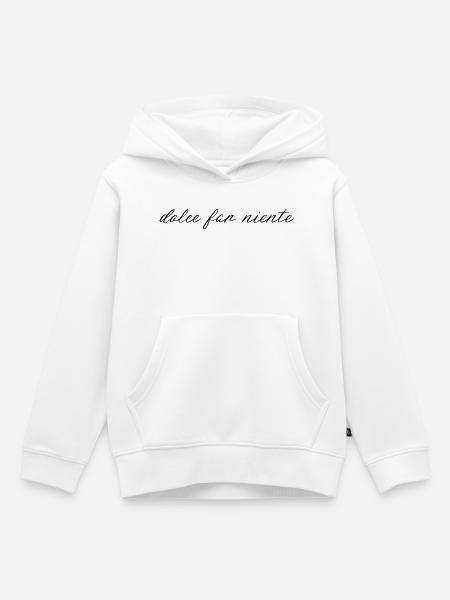 Dolce Far Niente (Handwriting) - Kinder Premium Organic Hoodie - Weiß