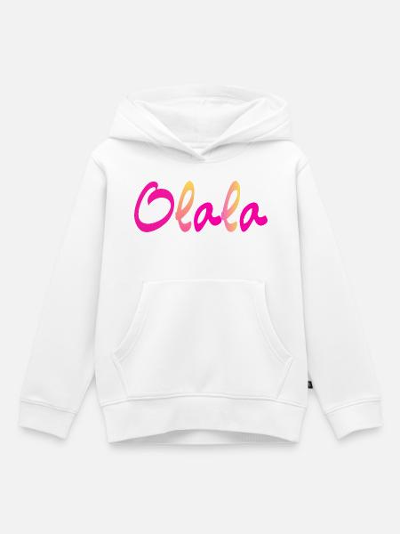 Olala - Kinder Premium Organic Hoodie - Weiß