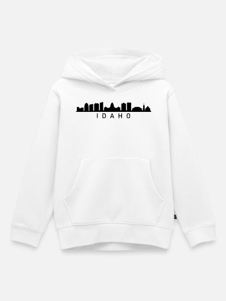 Idaho Skyline - Kinder Premium Organic Hoodie - Weiß