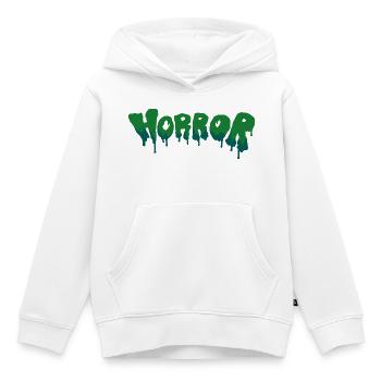 Horreur Gouttes Bleu-Vert - Sweat Premium à capuche enfant bio - blanc - Devant - AI Model Kid Female (0cm)