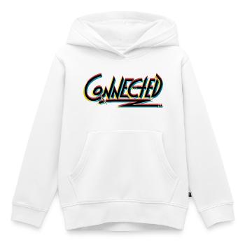 Connected_black_prism - Kinder Premium Organic Hoodie - Weiß - Vorne - AI Model Kid Female (0cm)