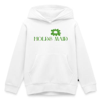 Holde Maid - Wortschätze - vergessene Wörter - Kinder Premium Organic Hoodie - Weiß - Vorne - AI Model Kid Female (0cm)