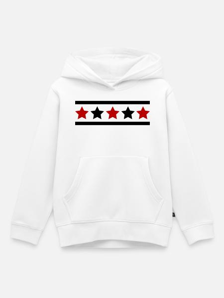 Sterne Muster - Kinder Premium Organic Hoodie - Weiß