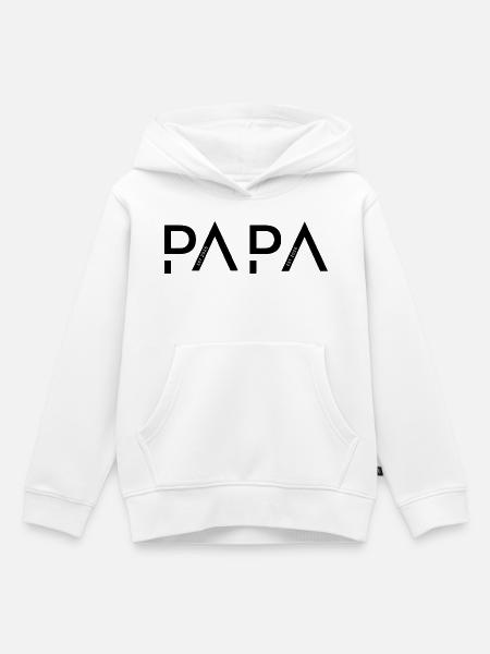 Papa seit 2026 - Kinder Premium Organic Hoodie - Weiß