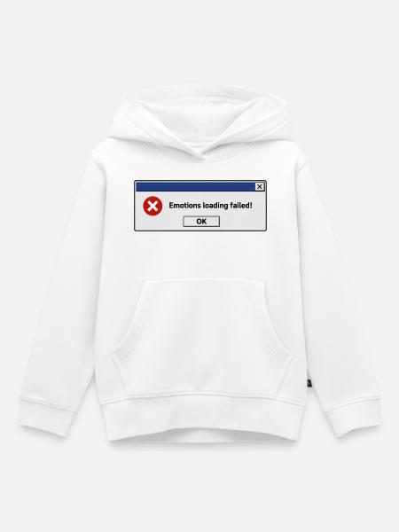 Emotions Loading Failed | Introvertierter Humor - Kinder Premium Organic Hoodie - Weiß