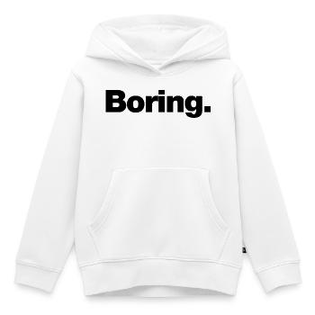 langweilig - Kinder Premium Organic Hoodie - Weiß - Vorne - AI Model Kid Female (0cm)