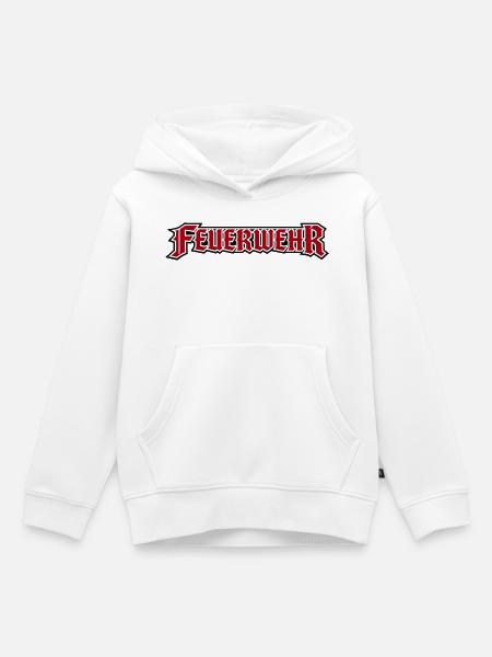 Feuerwerk Gothic Schriftzug - Kinder Premium Organic Hoodie - Weiß