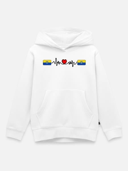 Zandvoort Herzschlag - Kinder Premium Organic Hoodie - Weiß