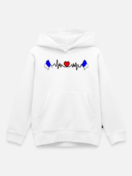 Spa Custom Flagge - Kinder Premium Organic Hoodie - Weiß