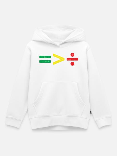 Juneteenth-Gleichheit ist größer als Spaltung - Kinder Premium Organic Hoodie - Weiß