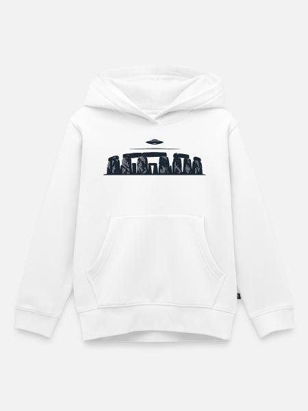 UFO-Steinkreis - Kinder Premium Organic Hoodie - Weiß