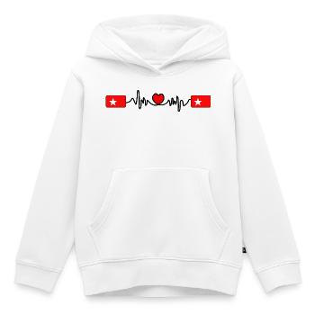 Maastricht Flag Heartbeat - Kids Premium Organic Hoodie - white - Front - AI Model Kid Female (0cm)
