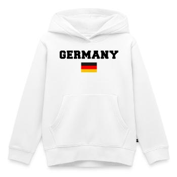 Germany Deutchland - Kinder Premium Organic Hoodie - Weiß - Vorne - AI Model Kid Female (0cm)