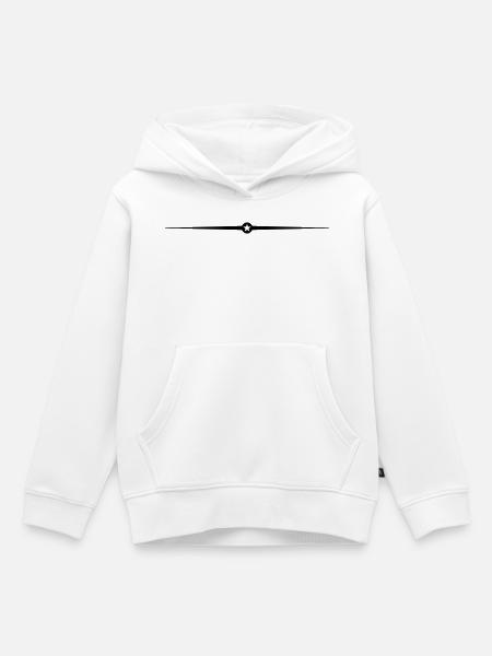 Stern Linie Symbol - Kinder Premium Organic Hoodie - Weiß