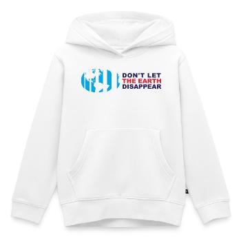 Ne laisse pas la terre disparaître - Sweat Premium à capuche enfant bio - blanc - Devant - AI Model Kid Female (0cm)