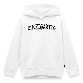 einzigartig - Kinder Premium Organic Hoodie - Weiß - Vorne - AI Model Kid Female (0cm)