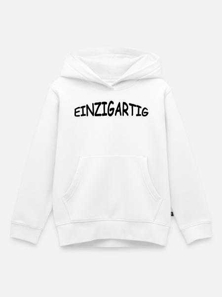 einzigartig - Kinder Premium Organic Hoodie - Weiß