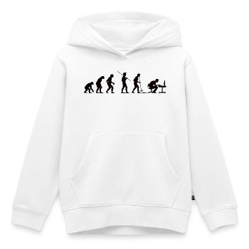 Programmierer Evolution Informatiker Entwickler - Kinder Premium Organic Hoodie - Weiß - Vorne - AI Model Kid Female (0cm)