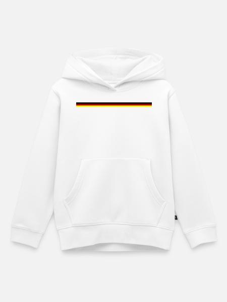 Fahne Deutschland - Kinder Premium Organic Hoodie - Weiß