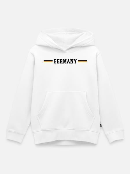 Germany Fahne - Kinder Premium Organic Hoodie - Weiß