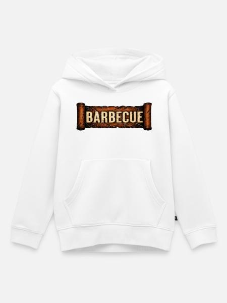 Barbecue Schrift - Kinder Premium Organic Hoodie - Weiß