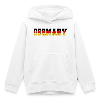 T-shirt allemand Allemagne - Sweat Premium à capuche enfant bio - blanc - Devant - AI Model Kid Female (0cm)