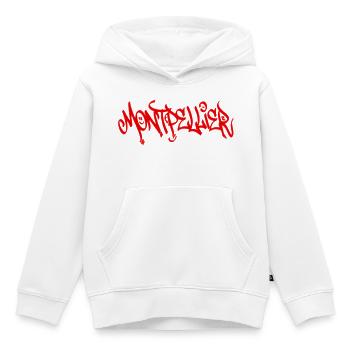 Montpellier Street Art Souvenir - Kids Premium Organic Hoodie - white - Front - AI Model Kid Female (0cm)