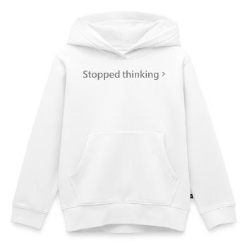 Arrêté de penser - Sweat Premium à capuche enfant bio - blanc - Devant - AI Model Kid Female (0cm)