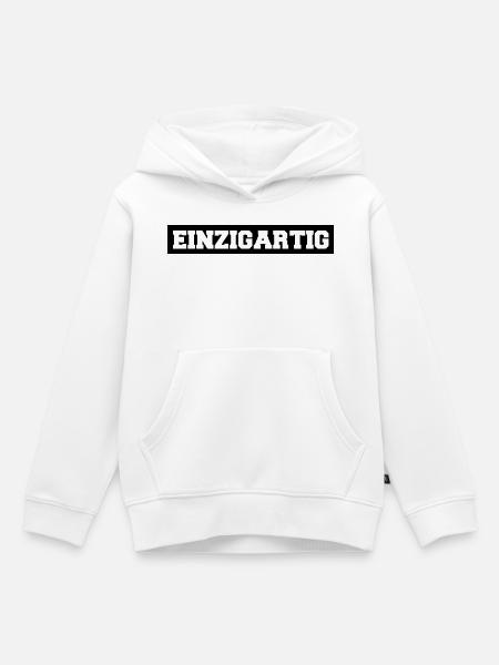 einzigartig - Kinder Premium Organic Hoodie - Weiß