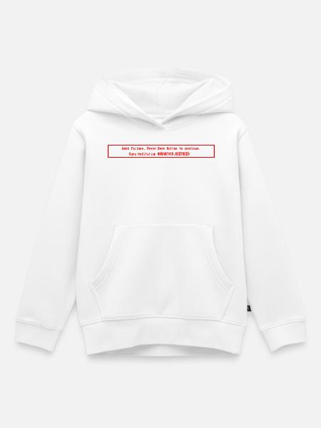 Guru_Meditation_Work_Failure_Press_Beer_Button - Kinder Premium Organic Hoodie - Weiß