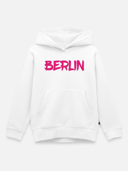 Berlin - Deutschland - Hauptstadt - Berliner Bär - Kinder Premium Organic Hoodie - Weiß