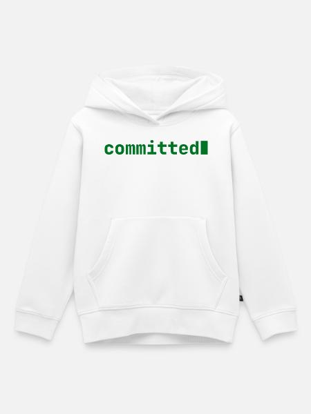 Feeling Committed | Developer mood | dark - Kinder Premium Organic Hoodie - Weiß