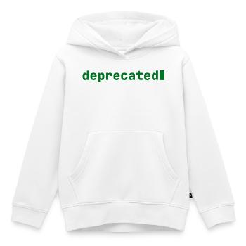 Feeling Deprecated | Developer mood | dark - Kinder Premium Organic Hoodie - Weiß - Vorne - AI Model Kid Female (0cm)