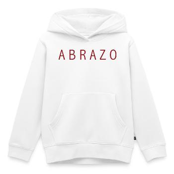 ABRAZO - Kinder Premium Organic Hoodie - Weiß - Vorne - AI Model Kid Female (0cm)