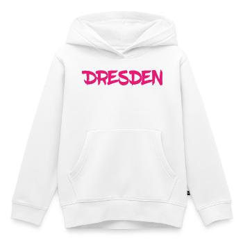 Dresden - Sachsen - Frauenkirche - Zwinger - Elbe - Kinder Premium Organic Hoodie - Weiß - Vorne - AI Model Kid Female (0cm)