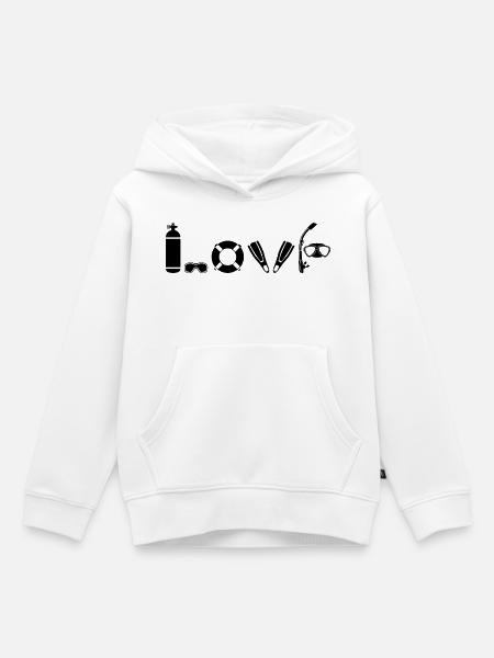 Diving Tauchen Tauch Taucher - Kinder Premium Organic Hoodie - Weiß