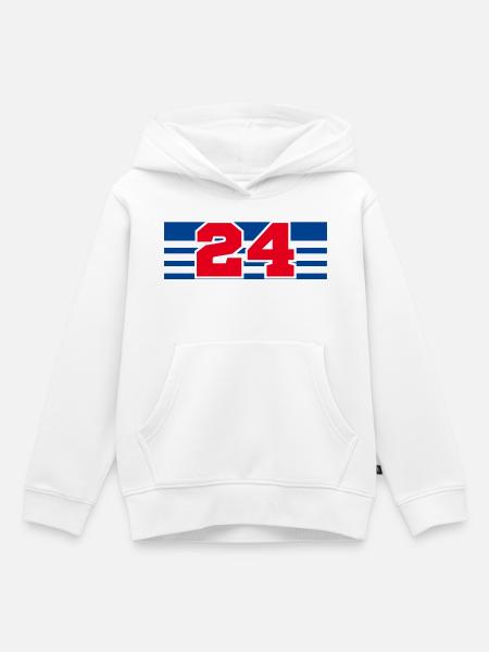 Nummer 24 Frankreich - Kinder Premium Organic Hoodie - Weiß