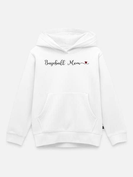 Baseball-Mutter - Kinder Premium Organic Hoodie - Weiß