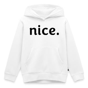 Sympa. - Sweat Premium à capuche enfant bio - blanc - Devant - AI Model Kid Female (0cm)