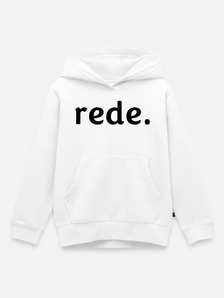 rede. - Kinder Premium Organic Hoodie - Weiß