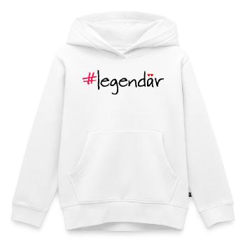 Legendaer Hashtag Spruch Shirt - Kinder Premium Organic Hoodie - Weiß - Vorne - AI Model Kid Female (0cm)