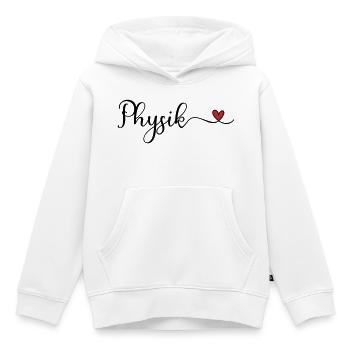 Physique - Sweat Premium à capuche enfant bio - blanc - Devant - AI Model Kid Female (0cm)