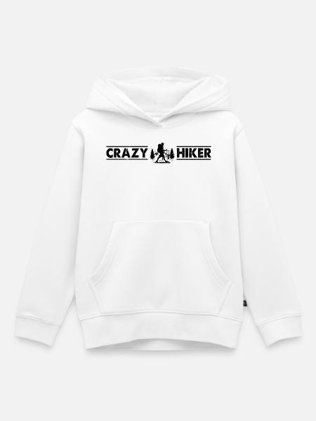 Crazy Hiker Mountain Hiker - Kinder Premium Organic Hoodie - Weiß